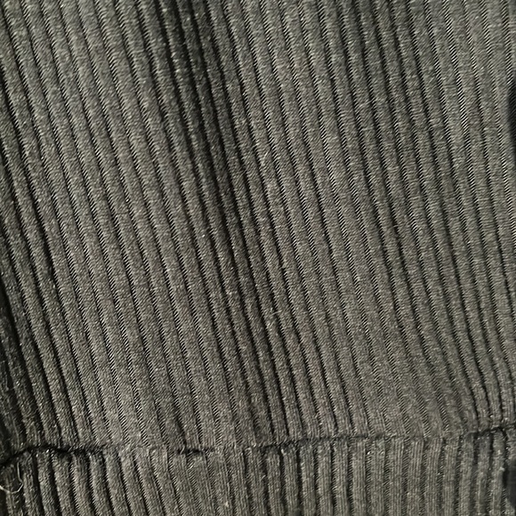 Ribbed Black Wrap Dress || Size M - Picture 3 of 5